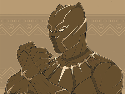 Black Panther applepencil avengers black panther digital painting illustration ipad marvel marvelcomics procreate