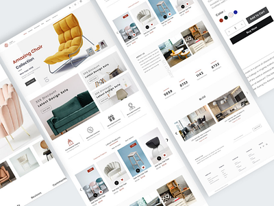 Furniture website design web e-commerce uxui