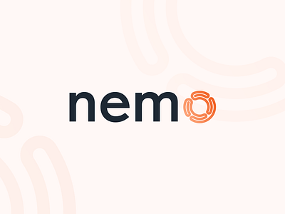 logo for nemo – international recruiting branding design graphic design logo orange typography