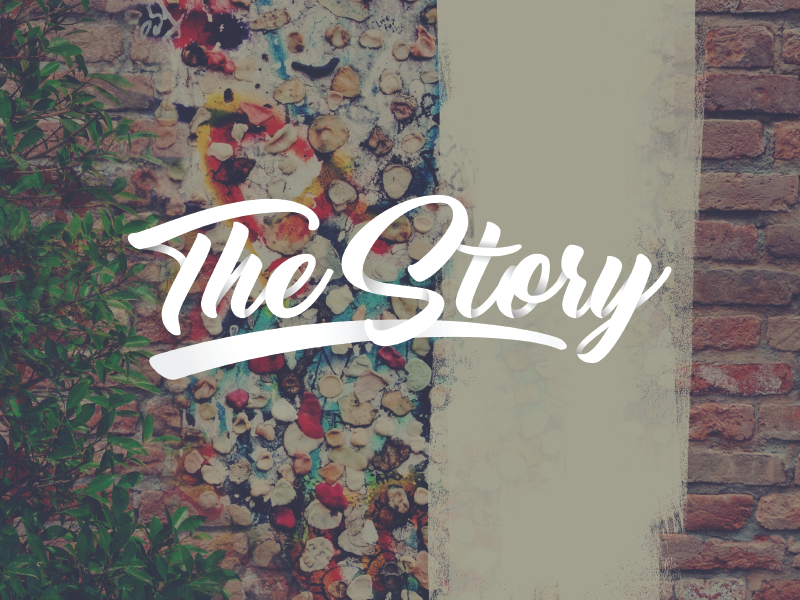 The Story Logo consumption redemption fall creation gospel branding church story logo
