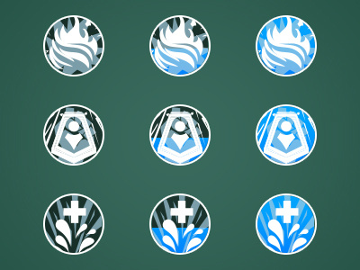 Ability Icons - Fantasy ability fantasy games hud icons illustrator photoshop