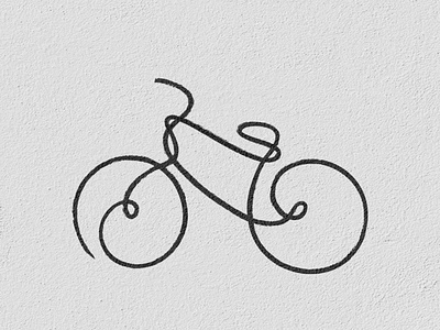 ONE LINE BIKE DRAWING art branding graphic design illustration lineart logo minimalart onelineart