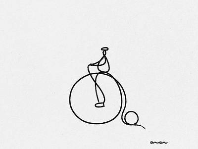 Cyclist - one line drawing illustration lineart minimal minimalart onelineart onelinedesign onelinedrawing visuals