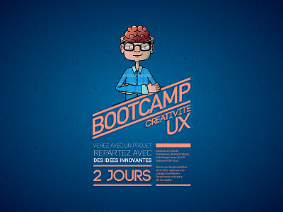 Illustration for Bootcamp bootcamp brain character graphism illustration