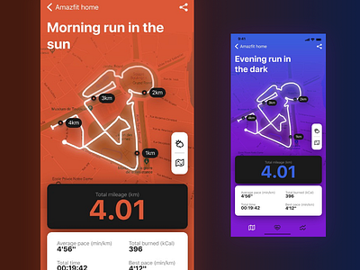 Running App color iphonex mobile running