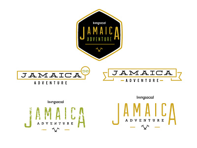 Jamaica anniversery gold island jamaica lock up logo palm tree type typography