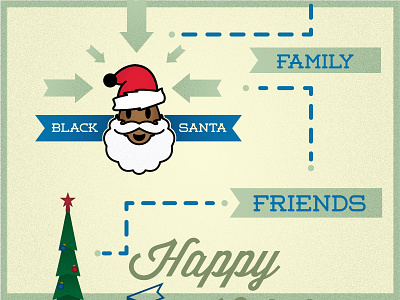 Black Santa christmas haa african american black christmas christmas tree holiday holidays santa tree