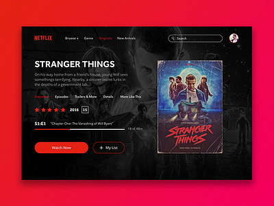 Stranger Things Netflix Design design film movie netflix stranger things ui website