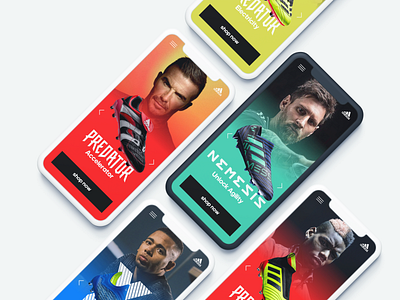 Adidas Football App adidas app design football mobile ui ux