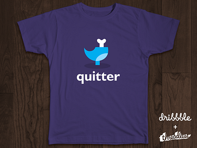 Twitter Quitter bird blue bone quitter social twitter