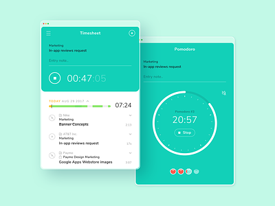 Paymo Desktop Widget app paymo pomodoro stopwatch time tracking timer widget