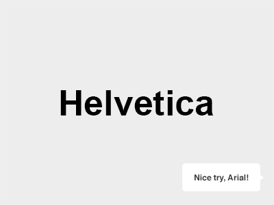 Disguised Arial arial font helvetica