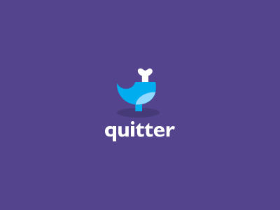 Quitter bird bone quitter social twitter