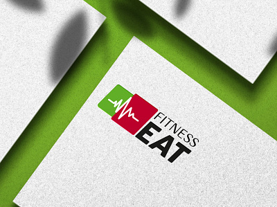 FitnessEat logo branding design eat fitness flat food graphic design logo modern vector