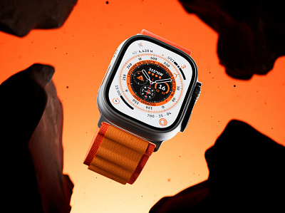 Watch Ultra Render 3d apple brand branding c4d design graphic design orange redshift render ultra watch