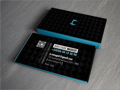 Business Card JC 2013 2013 blue business card design graphic jc logo print qr code typo