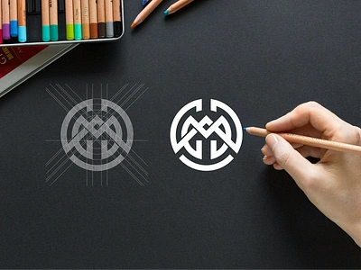 WM logo. app brand branding design designs icon lettering logo luxury minimal