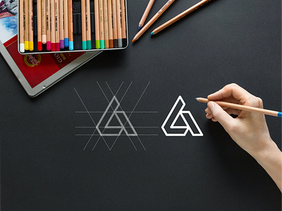 LA app brand brand mark branding design icon lettering logo luxury minimal