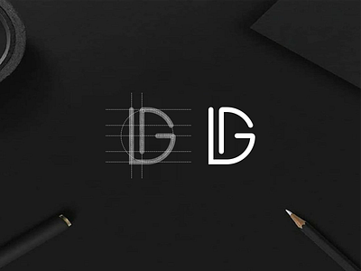 DG app brand brand mark branding design icon lettering logo luxury minimal