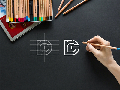 DG app brand brand mark branding design icon lettering logo luxury minimal