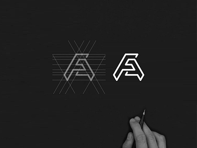 FA app brand brand mark branding design icon lettering logo luxury minimal