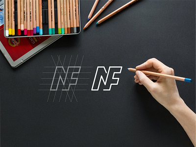 NF app apparel brand brand mark branding design icon lettering logo luxury minimal sport