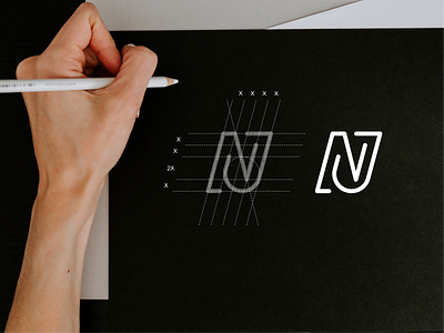 NJ monogram logo app brand brand mark branding design designs icon lettering logo luxury minimal