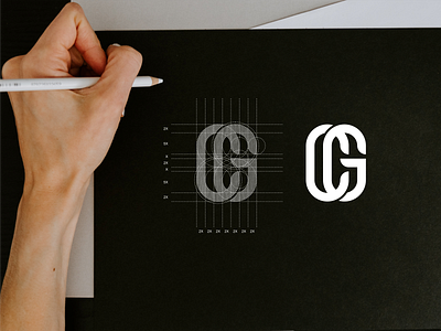 CG monogram logo app brand brand mark branding design designs icon lettering logo luxury minimal