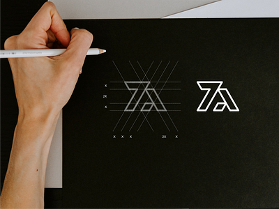 ZA monogram logo app brand brand mark design icon lettering lettermark line art logo logos luxury simple typography