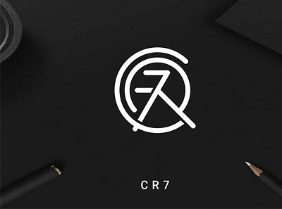 CR7 monogram logo apparel brand brand mark branding design icon lettering lettermark lineart logo monogram simple sports logo typography