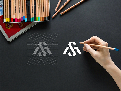 MS monogram logo app apparel brand brand mark branding design icon lettering lettermark lineart logo logos luxury