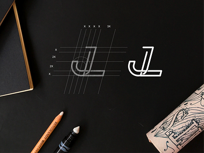 JL monogram logo apparel brand brand mark branding design icon lettering lettermark lineart logo monogram simple logo