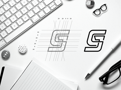 GJ monogram logo apparel brand branding brandmark design icon lettering lettermark lineart logo luxury monogram simple