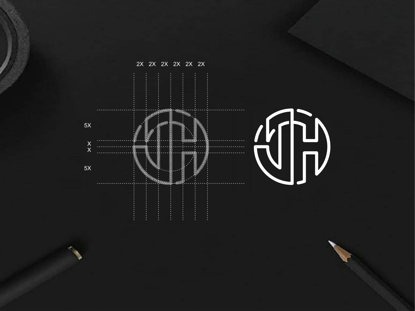 Jh Monogram Logo By Santuy Dsgn On Dribbble