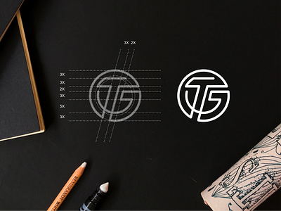 TG monogram logo apparel brand branding design icon lettering lettermark lineart logo luxury minimalist simple tg typography
