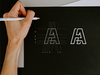 HA monogram logo app apparel brand branding design icon lettering lettermark lineart logo luxury simbol simple typography