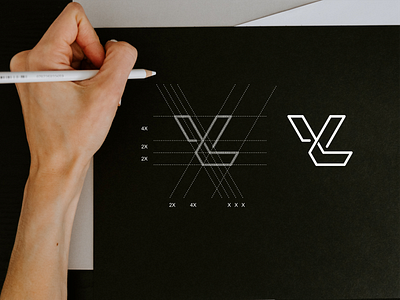 YL monogram logo abstract achitecture design lettering lettermark logo monogram symbol vector yl