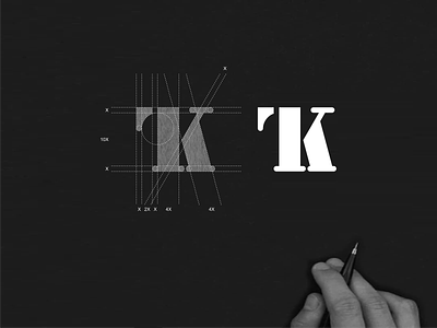 TK monogram logo abstract achitecture design icon lettering lettermark minimalist monogram simple symbol tk vector