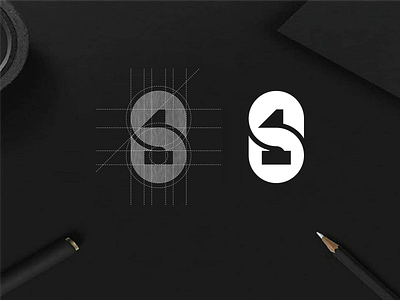 S1 monogram logo abstract achitecture design lettering lettermark monogram s1 simple symbol vector