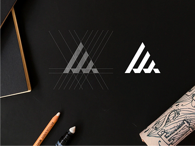 WA monogram logo abstract achitecture brand design icon illustrator lettering lettermark logo monogram simple symbol vector wa