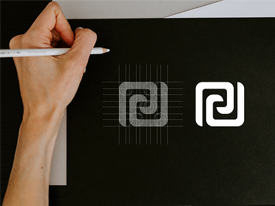 PJ monogram logo absract achitecture design icon ilustrator lettering lettermark logo monogram pj simple symbol vector