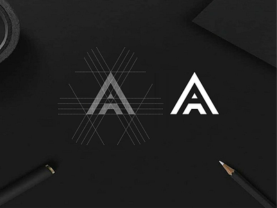 Triple A "AAA" monogram logo aaa abstract achitecture design icon illustration lettering lettermark logo minimalist monogram negativespace simple symbol vector