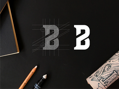 2B monogram logo 2b abstract achitecture app brand design icon illustration lettering lettermark logo monogram simple symbol vector