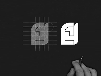 G4 monogram logo abstract achitecture app brand design g4 icon lettering lettermark logo monogram simple symbol vector