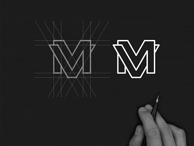 VM monogram logo abstract branding concept design designlogo icon illustratio illustration lettering lineart logo minimalist monogram vector vm