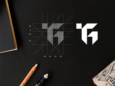 TG monogram logo abstract achitecture branding design design logo icon illustration lettering logo monogram simple symbol tg vector