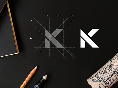 AK monogram logo abstract achitecture ak app brand branding design icon illustration lettering logo minimal monogram simple vector