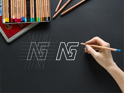 NG monogram logo abstract app brand design icon illustration lettering lineart logo monogram ng simple symbol typography vector