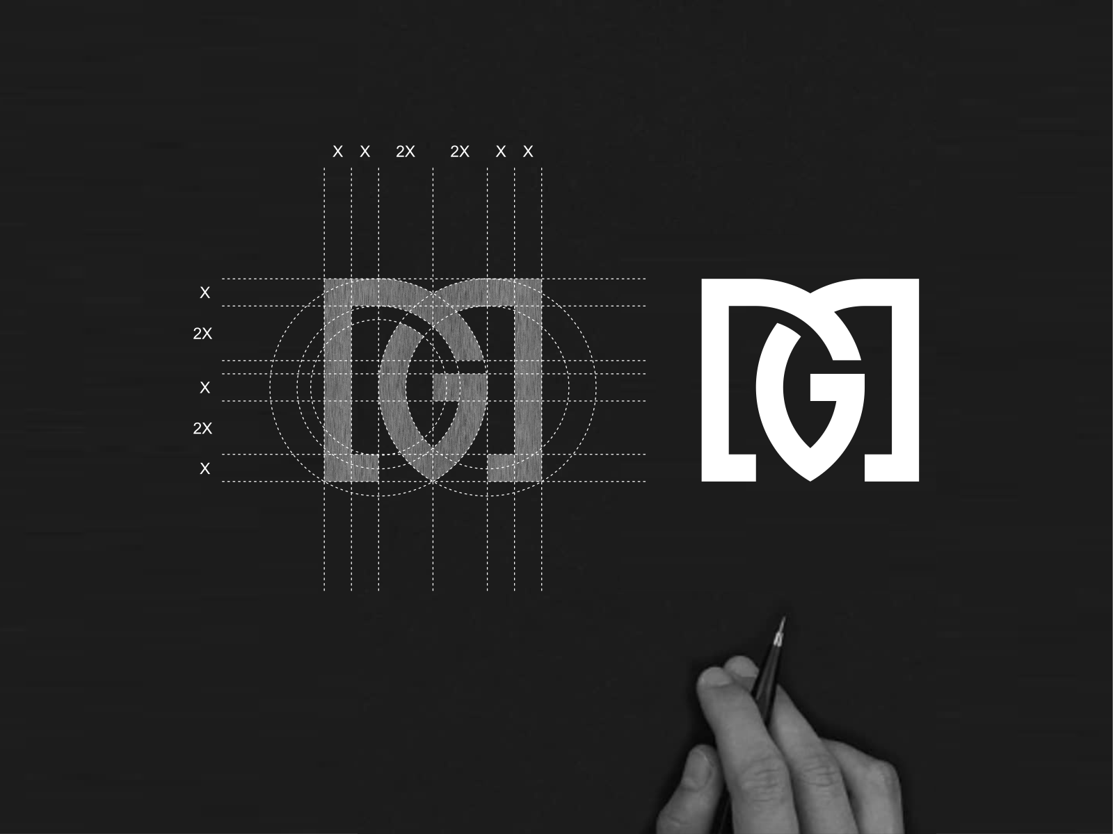 MG monogram logo by santuy_dsgn on Dribbble