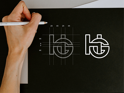 HG monogram logo abstract app brand concept logo design graphic design hg icon illustration lettering logo monogram simple symbol